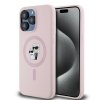 Karl Lagerfeld KLHMP15LSCMKCRHP iPhone 15 Pro 6.1 różowy/pink hardcase Silicone Karl & Choupette MagSafe